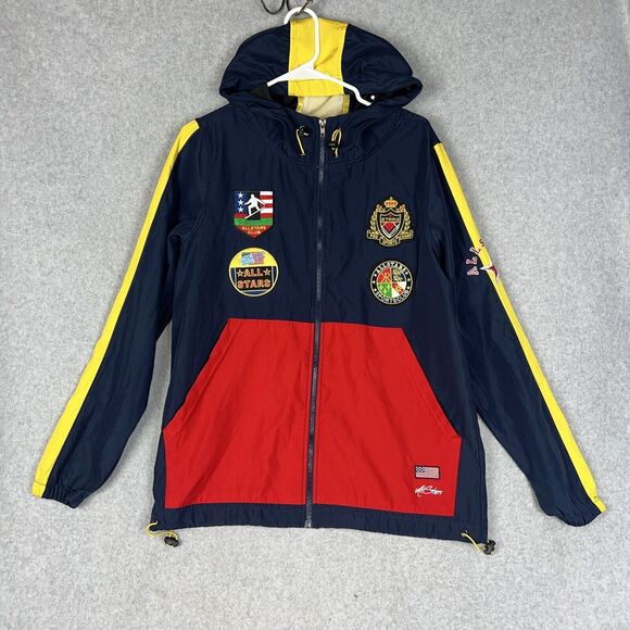 Krisp NYC All StarsMens Small Colorblock Heavy Sweatshirt  Hoodie w/Patches - Picture 2 of 8